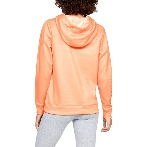 New! UNDER ARMOUR Big Logo Fleece Hoodie Sweatshirt Sweater Orange Size Small - Picture 2 of 3